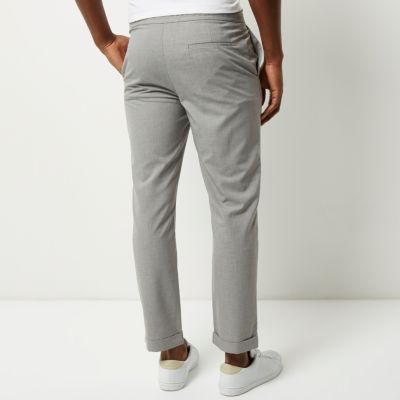 Grey cropped trousers